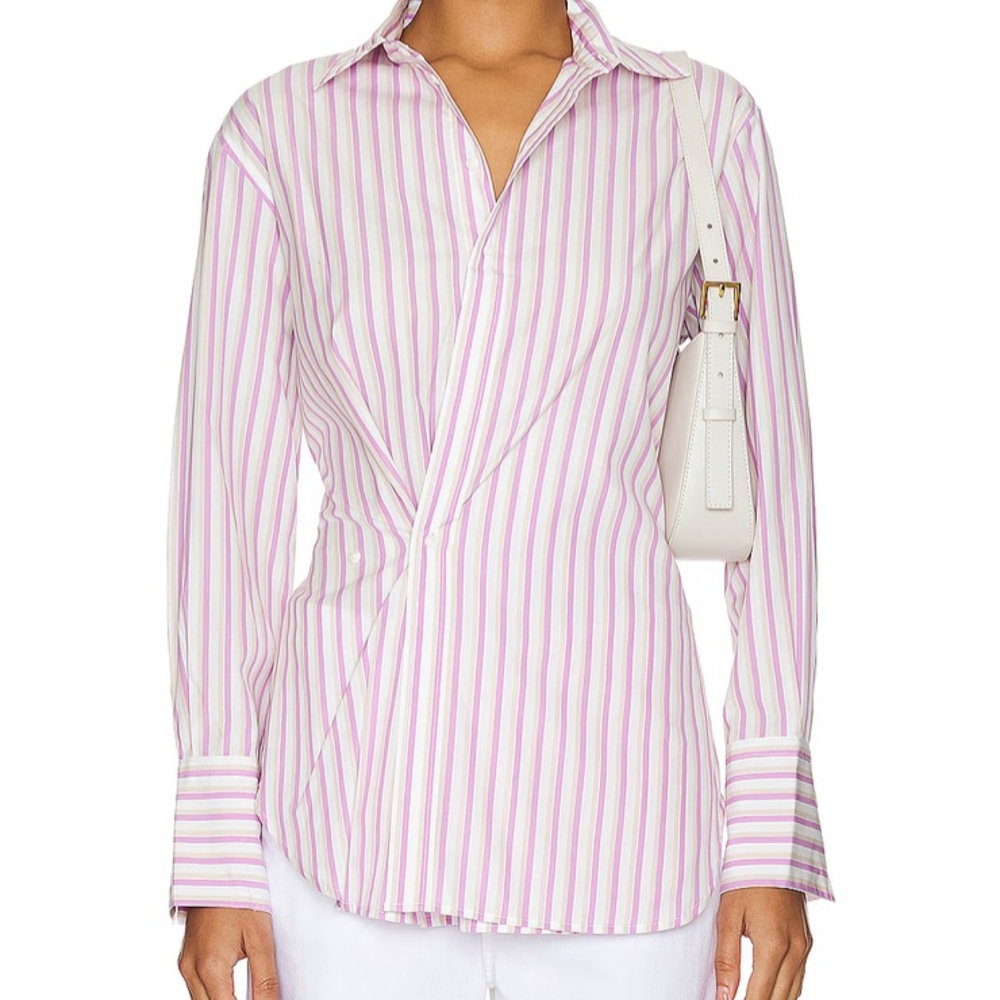 Rag & Bone women’s pink striped Indiana shirt size XS or S